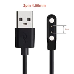 2 Pins 4 Pins Smartwatch Dock Charger Adapter USB Charging Cable Cord for Adult/Kids Smart Watch Power Charge Wire Accessories