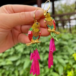 Creative New Colorful Parrot Dangle Earrings