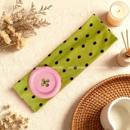 Dopamine Large Button Wave Dot Elasticity Headband Fashion INS Style Elastic Headband Sports Fitness Sweat-absorbent Hairband