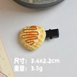 2025 New Trend Alloy Resin Jam Bread Duck Billed Clip Student Cute Hair Clip Women's Kawaii Hair Accessories Side Clip Wholesale