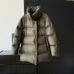 Janveny2025 New Winter Light Soft Warm White Duck Down Jacket Women Stand up Collar Short Puffer Jacket Fashion Puff Loose Parka