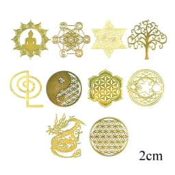 7 Chakra Copper Energy Tower Orgonite Stickers Flower Life Tree Pyramid Epoxy Resin Fillings Material Jewelry Making DIY Crafts