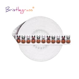 BRISTLEGRASS 2 5 10 Yard 5/8" 15mm Lace Crown Leopard Animal Print Fold Over Elastics FOE Spandex Band Tape Hair Tie Sewing Trim