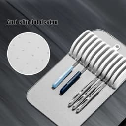 Large Knife Mat Non-Slip Drawer Knifes Organizer 5 Slots and 11 Slots Knives Holder Home Kitchen Organization