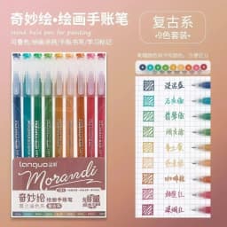 LANGUO 90/6 Colors Press Acrylic Gel Pen Large Capacity 1.0mm Writing Pen Painting Drawing Office School Supplies Stationery