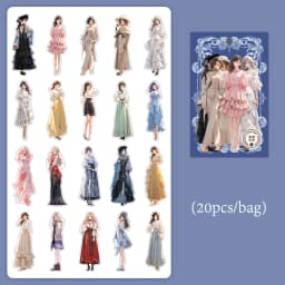 Mr. Paper 4 Style 20 Pcs/ Pack PET Light Retro Japanese And Korean Character Stickers Decorate The Handbook Material