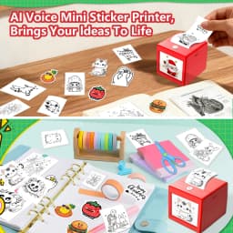 AI Mini Printer, Portable Thermal AI Voice Sticker Printer, for Pictures, Photos, DIY Creative, Home, School, Office, Travel Use