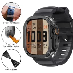 Silicone Strap+TPU PC Case For Apple Watch Ultra 3 2 1 49mm for iWatch Series 11 10 46mm band for Iwatch 9 8 7 6 5 4 45mm 44mm