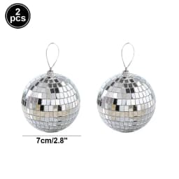 2-10cm Mirror Disco Ball 70s 80s Party Decors Reflective Ball Hanging Ornaments for Christmas Birthday Party Wedding Decorations