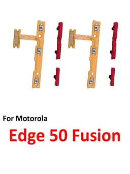 Phone Power Volume Button For Motorola Moto Edge 50 Fusion New On Off Up Down Key Internal Flex Cable Repair Parts Blue