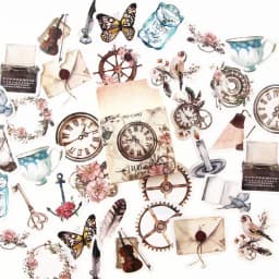 46 Pcs Autumn Forest Party Themed DIY Adhesive Stickers Pack for Decorative Albums Diaries Stick Labels Stationery
