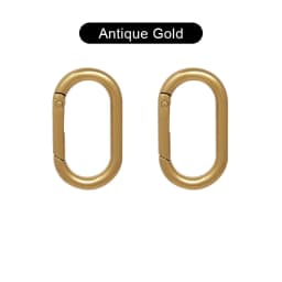 CRAZYSMITH Metal Oval Ring Spring Clasps Hook Buckles Openable Carabiner Keychain 2Pcs Leather Handbag Strap Belt Hooks Chain