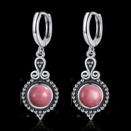New Elegant Natural Kyanite S925 Silver Drop Earrings for Women Vintage Jewelry Wedding Engagement Hoop Earrings Gifts
