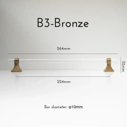 Smoky Gray Acrylic+Brass for Furniture Handles and Knobs Kitchen Doors Cabinet Drawer T Bar Funiture Wardrobe Appliance Handle