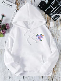 You Are Enough Beautiful Flowers Pattern Women Hoodie Trendy Multicolor Hoodies Casual Streetwear Harajuku Fleece Soft Hoody
