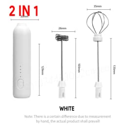 HOT  Electric Milk Frother + Egg Beater Wireless Type-C Charging 3 Speeds Mini Handheld Foam Maker Coffee Whisk Cooking Tools