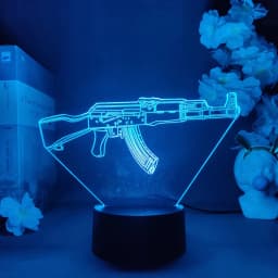 Color Changing ak 47 Model RGB Lights LED Gamer Decoration Table Lamp CS Gaming Room Decor Cool Birthday Gift For Boys
