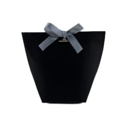 10/20Pcs Blank Kraft Paper Bag White Black Candy Bag Wedding Favors Gift Box Package Birthday Party Decoration Bags With Ribbon