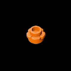 Gobricks GDS-1436 Plate, Round 1 x 1 with Flower Edge (5 Petals) compatible with lego 24866 pieces of children's DIY