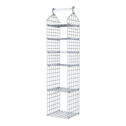 Foldable Hanging Closet Organisers Pajamas Coats Sweaters Sturdy Durable  Towels Layered Storage Basket , 2/3/4/5 Tier