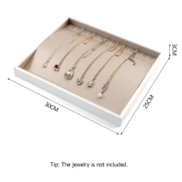 PU Leather Jewelry Display Tray for Drawer Counter Top Pendant Earrings Necklace Ring Organizer Bracelet Holder Storage Showcase