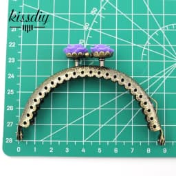 KISSDIY 10pcs 8.5CM Rose Head Pattern Purse Frame Antique Bronze Semi-Circle Shape Bag Kiss Clasp Lace Metal DIY Bag Accessories