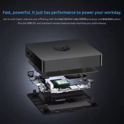 ERVPES B20E Mini PC, Windows 11, 8GB RAM 128GB SSD, Intel Pentium Gold 6500Y, Dual-Band WiFi, Compact Desktop for Home