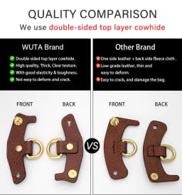 CRAZYSMITH Bag Transformation Bag Accessories for Longchamp Mini Bag Straps Punch-free Genuine Leather Shoulder Strap Crossbody