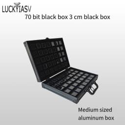 Portable Travel Gems Box Show Gemstone Storage Case Beads Diamond Pendant Exhibition Box Shockproof Gem Jars Exhibition Tray