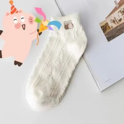 Cotton Women's Socks Frilly Ruffle Socks Spring Summer Casual Ankle Short Boat Socks Loose Knitting Solid Color Mid Tube Sock