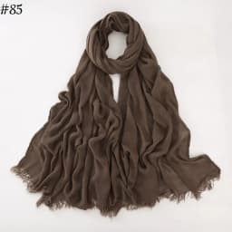 95 Colors Soft Cotton Viscose Scarf Rayon Material Muslim Hijab Mid Eastern Plain Solid Color Headscarf With Tassel