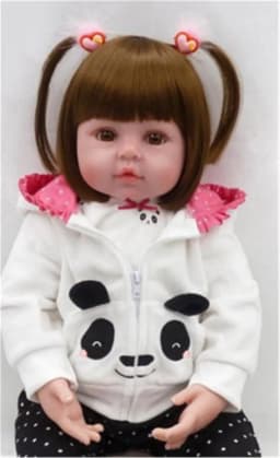 Fit For Doll Head Circumference 32cm To 36cm Silicone Reborn Baby Doll Hair Wig Curly Brown Golden Hair for BJD doll Reborn Doll