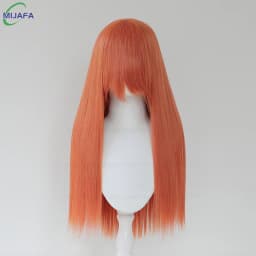Very High Quality 400g 48 Colors 24Inch 60cm Long Straight Cosplay Wig With Bangs Heat Resistant Hair Anime Wigs + Wig Cap