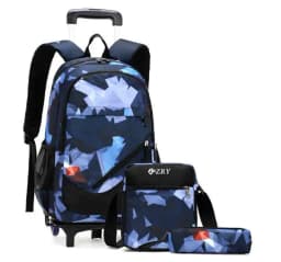 Boys kids school wheeled backpack bag children school backpack on wheels teenager boys school trolley bag with wheels for boys