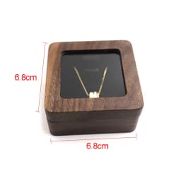 Black Walnut Small Jewelry Gift Packaging Storage Box Window Jewelry Box Fashion Pendant Necklace organizador de joyas