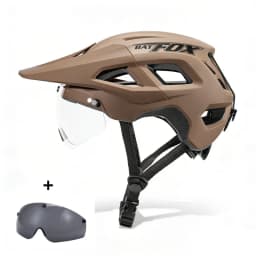 BATFOX Mountain Cycling Helmet Magnetic Lens Ultralight Adjustable Fit Road MTB Bicycle Helmet Men Women Electric Bike Gear