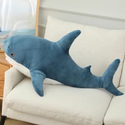 Simulated Shark Sea Creature Blue Pink Grey Fish Toy Super soft Dolls Cartoon Pillow Bed Decor Birthday Gift for Girls Boys