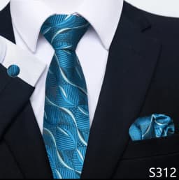Brand Classic 8 cm Grey Plaid Tie Pocket Squares Cufflinks Set Wedding Present Necktie Clothing Accessories Fit Business