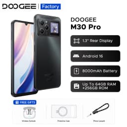 DOOGEE M30 Pro Smartphone Android 16 6.88'' HD+Screen 1.3'' Rear Display Octa Core Mobile Phone 64GB+256GB 8000mAh 64MP 33W NFC