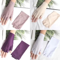 1 Pair Women Casual Lightweight Thin Breathable Half-Finger Gloves for Summer Use Elastic Driving Gloves