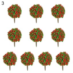 10pcs Plastic Artificial Miniature Flower Tree Scenery Railroad Decoration Building Landscape Model Accessories