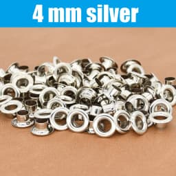 100sets 4mm Brass Eyelet with Washer Leather Craft Repair Grommet Round Eye Rings For Shoes Bag Clothing Leather Belt Hat