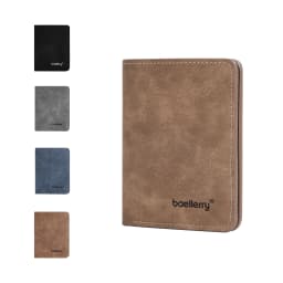 New Thin Sanded Leather Multi-Card Driver's License Card Holder Simple Casual Business Multi-Function Bifold Men's Short Wallet