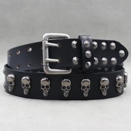 Designer Brand Belt Men Rivet Real Leather Pin Belt Male Black Rock Genuine Leather Cowhide Luxury Punk Belt Jeans