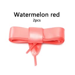 1Pair Rainbow Silk Shoelaces Satin Ribbon Flat Shoe Laces Women Sneakers Shoelace 2cm Width Laces for Shoes Length 80/100/120CM