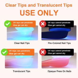 TWOING 8g Clear Solid Nail Tips Gel Long Lasting Strong Adhesion UV/LED Building Gel for Nails Home Salon Manicure DIY Design