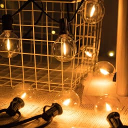 G40 LED String Lights Shatterproof DC24V Wide Voltage Input Low Voltage Lighting Outdoor Waterproof Garland for House Decoration