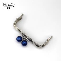 1PCS Super Lovely 10.5CM Silver Lace Pearl Bead Head Metal Purse frame Kiss Clasp DIY Bag Accessory