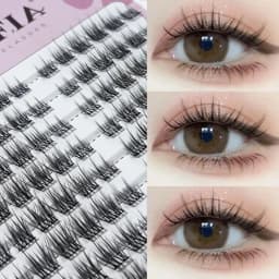 1/box 120 Bundles Mink False Eyelash Natural Fishtail Lash 3D Russian Individual Eyelash Extension Cluster Makeup Tool Wholesale