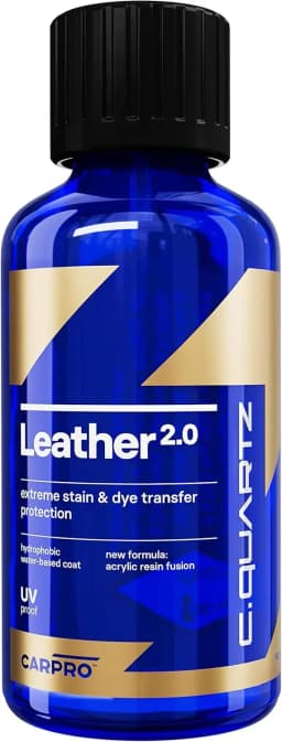 CARPRO CQUARTZ Leather 2.0 - 30Ml Kit - Hydrophobic & Oil Phobic, Resistance to UV, Denim Dye Coloring, Abrasion and Stains